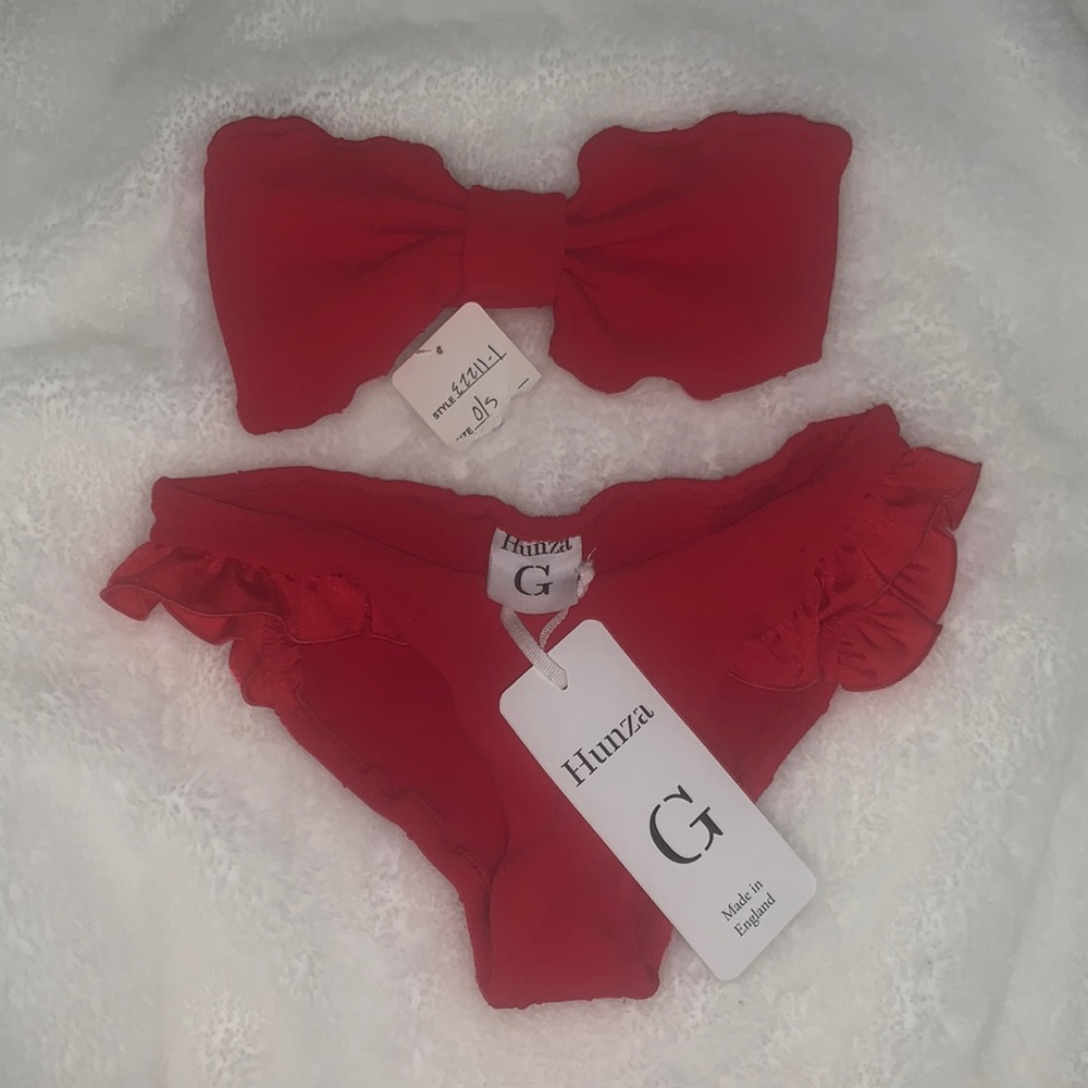 NWT Hunza G Red Bikini Set